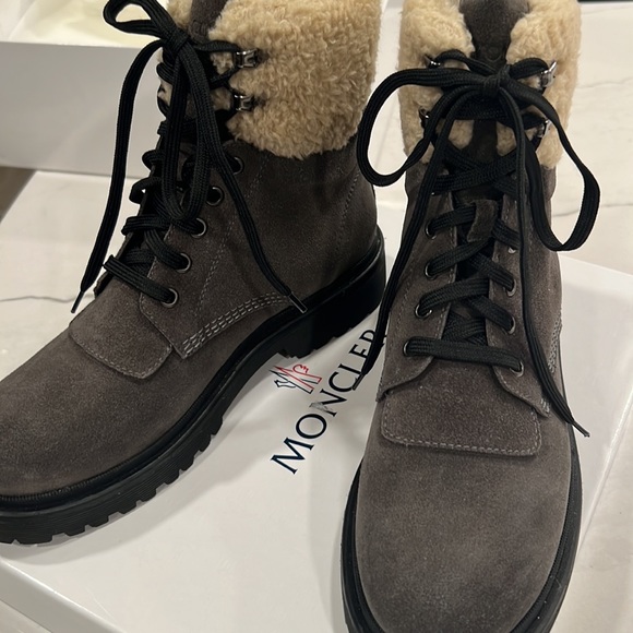 Moncler Patty Suede and Sherling Boot - Picture 3 of 10